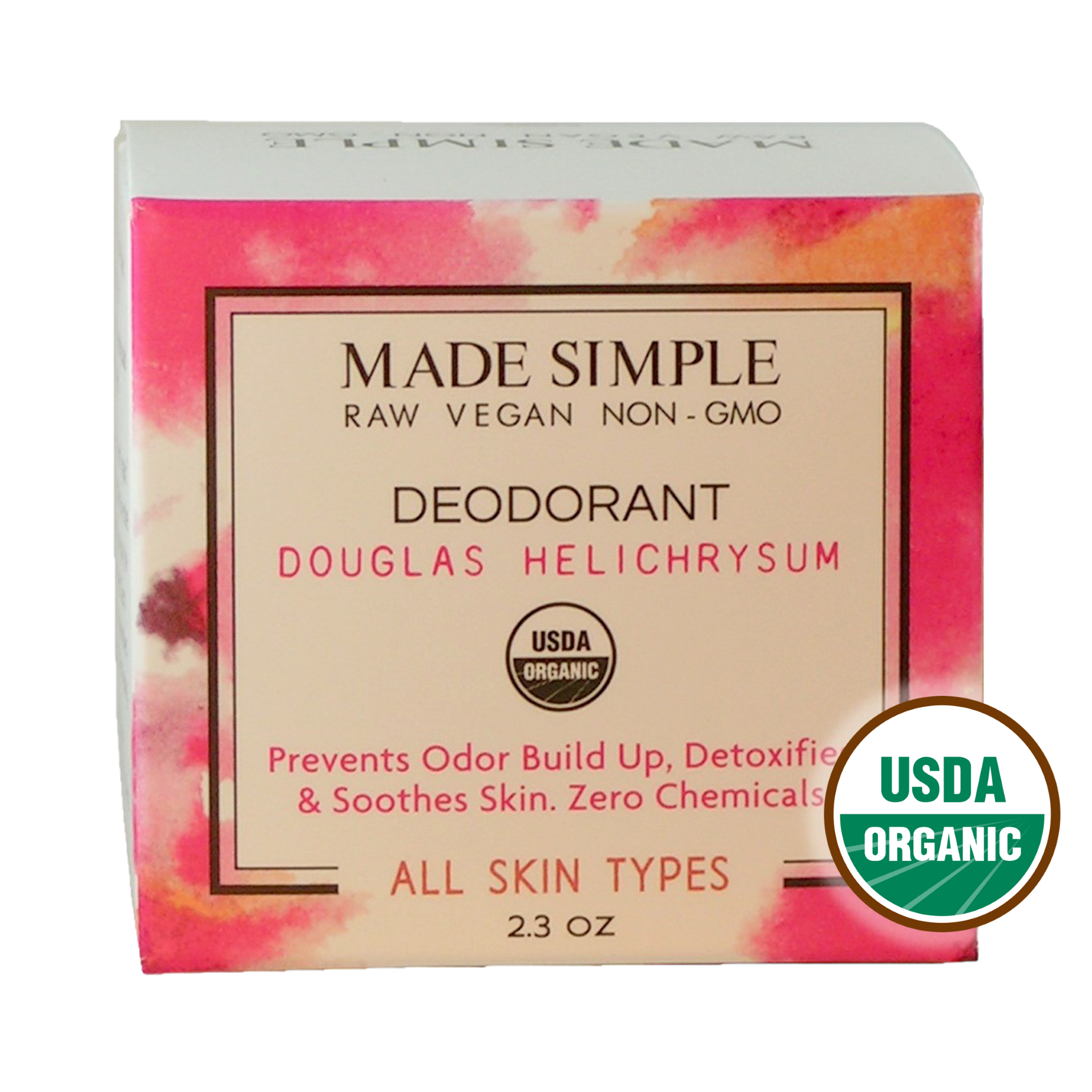 Douglas Fir Helichrysum Deodorant - Certified Organic, Vegan & Cruelty-free